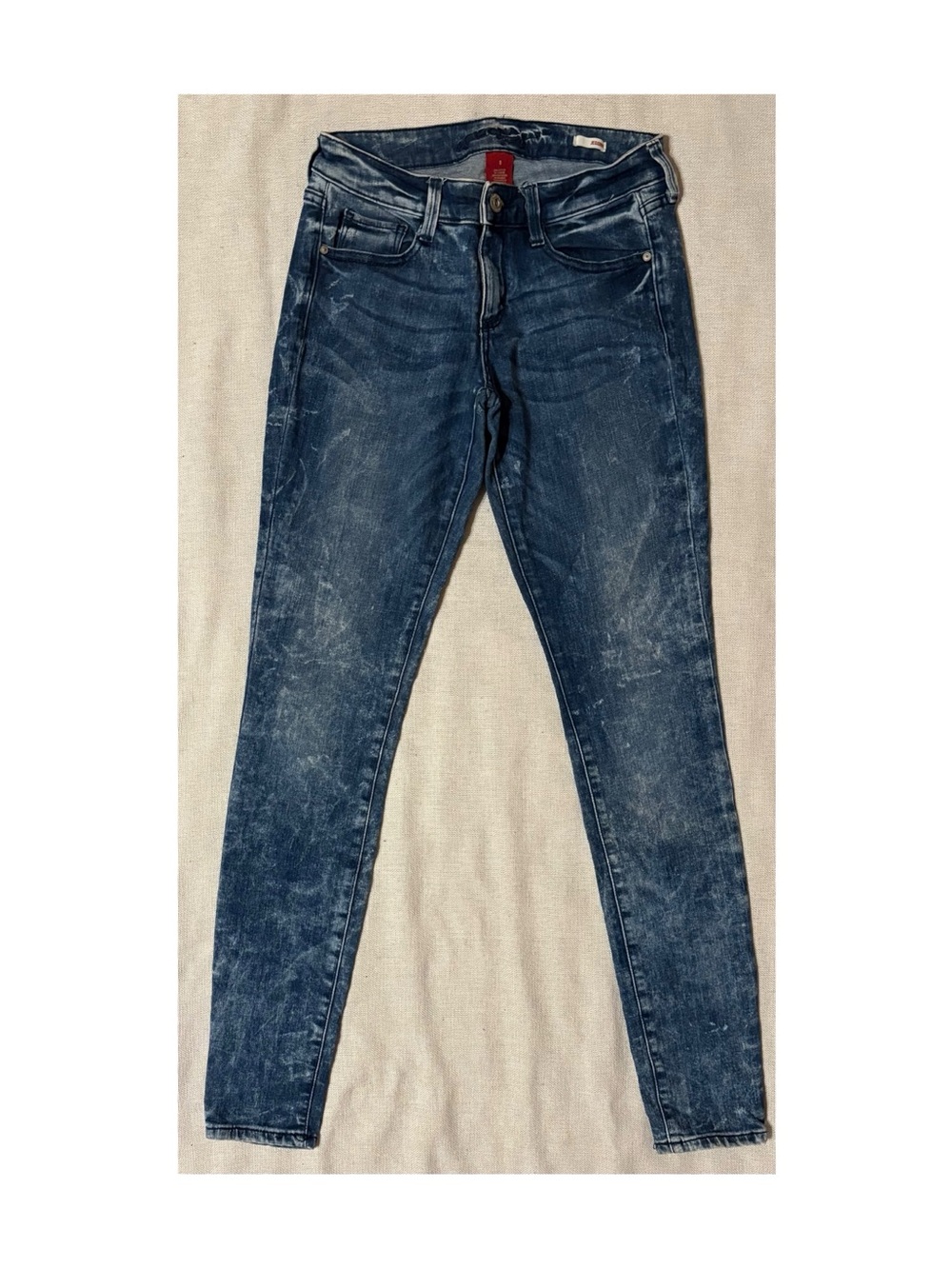 Arizona Jean Company Women's Washed Dark Blue Skinny Jeans